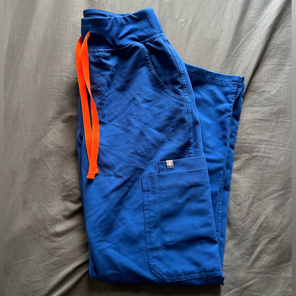 FIGS High Waisted Yola Pant/Winning Blue